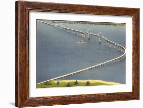 Chesapeake Bay Bridge, Annapolis, Maryland-null-Framed Art Print