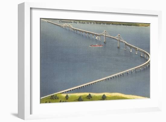 Chesapeake Bay Bridge, Annapolis, Maryland-null-Framed Art Print