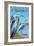 Chesapeake Bay, Maryland - Blue Heron-Lantern Press-Framed Art Print