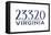 Chesapeake, Virginia - 23320 Zip Code (Blue)-Lantern Press-Framed Stretched Canvas