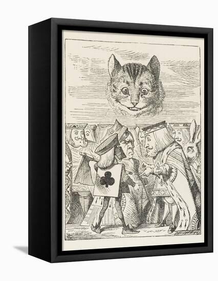 Cheshire Cat the King Queen and Executioner Argue About the Chishire Cat's Head-John Tenniel-Framed Premier Image Canvas