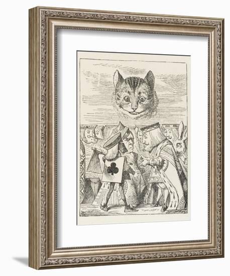 Cheshire Cat the King Queen and Executioner Argue About the Chishire Cat's Head-John Tenniel-Framed Photographic Print