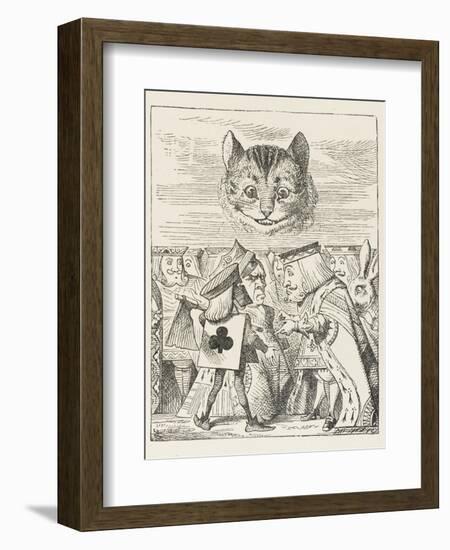 Cheshire Cat the King Queen and Executioner Argue About the Chishire Cat's Head-John Tenniel-Framed Photographic Print
