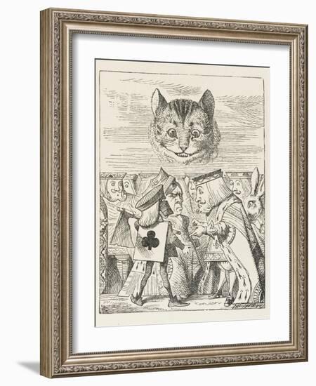 Cheshire Cat the King Queen and Executioner Argue About the Chishire Cat's Head-John Tenniel-Framed Photographic Print