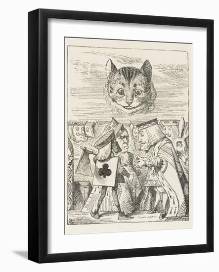 Cheshire Cat the King Queen and Executioner Argue About the Chishire Cat's Head-John Tenniel-Framed Photographic Print