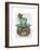 Cheshire Cat with Cup on Head-Fab Funky-Framed Art Print