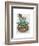 Cheshire Cat with Cup on Head-Fab Funky-Framed Art Print