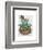 Cheshire Cat with Cup on Head-Fab Funky-Framed Art Print