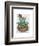 Cheshire Cat with Cup on Head-Fab Funky-Framed Art Print