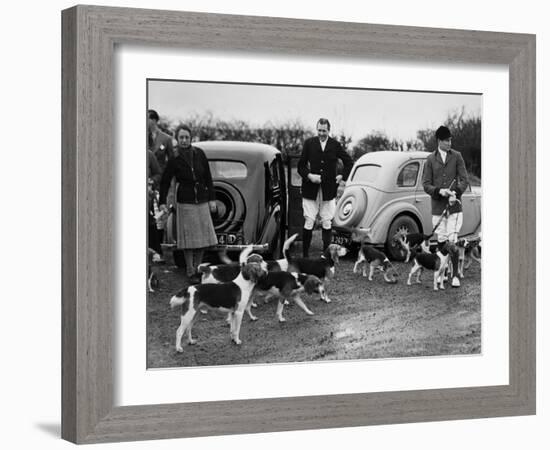 Cheshire Fox Meet-null-Framed Photographic Print