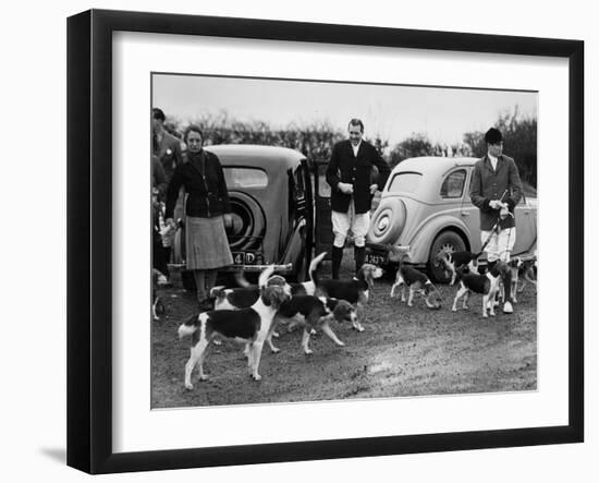 Cheshire Fox Meet-null-Framed Photographic Print