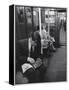 Chess Champion Bobby Fischer Working on His Moves During a Subway Ride-Carl Mydans-Framed Premier Image Canvas