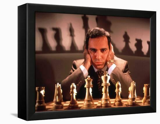 Chess Champion Gary Kasparov Training for May Rematch with Smarter Version of IBM Computer-Ted Thai-Framed Premier Image Canvas