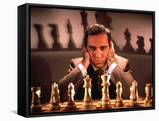 Chess Champion Gary Kasparov Training for May Rematch with Smarter Version of IBM Computer-Ted Thai-Framed Premier Image Canvas