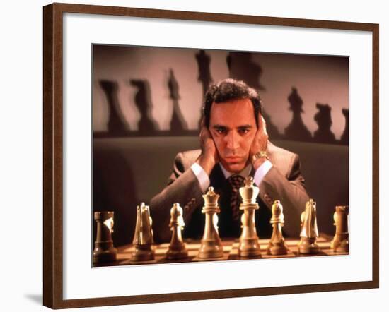 Chess Champion Gary Kasparov Training for May Rematch with Smarter Version of IBM Computer-Ted Thai-Framed Premium Photographic Print