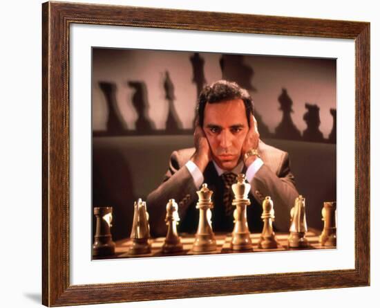 Chess Champion Gary Kasparov Training for May Rematch with Smarter Version of IBM Computer-Ted Thai-Framed Premium Photographic Print