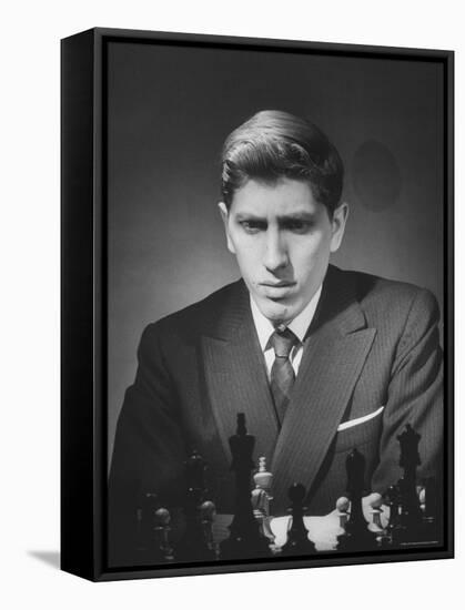 Chess Champion Robert J. Fisher Playing a Match-Carl Mydans-Framed Premier Image Canvas