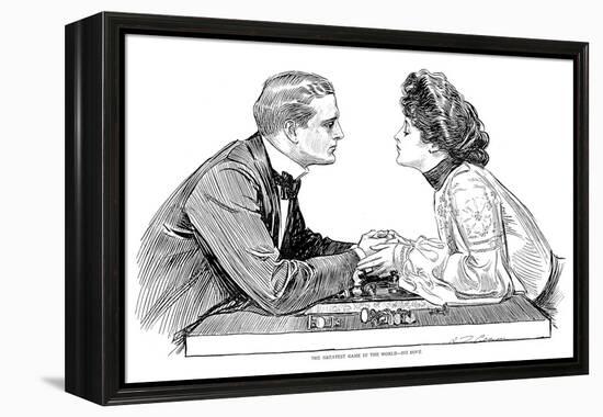 Chess Game, 1903-Charles Dana Gibson-Framed Premier Image Canvas