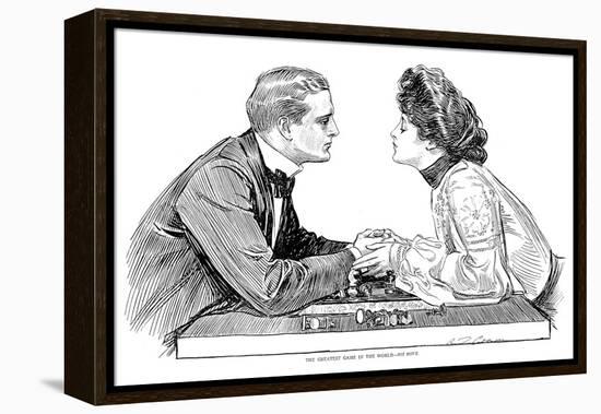 Chess Game, 1903-Charles Dana Gibson-Framed Premier Image Canvas