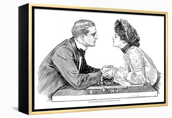Chess Game, 1903-Charles Dana Gibson-Framed Premier Image Canvas