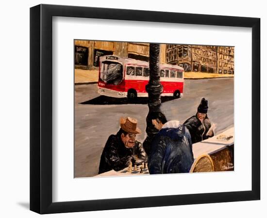 Chess on Market St San Francisco-Markus Bleichner-Framed Art Print