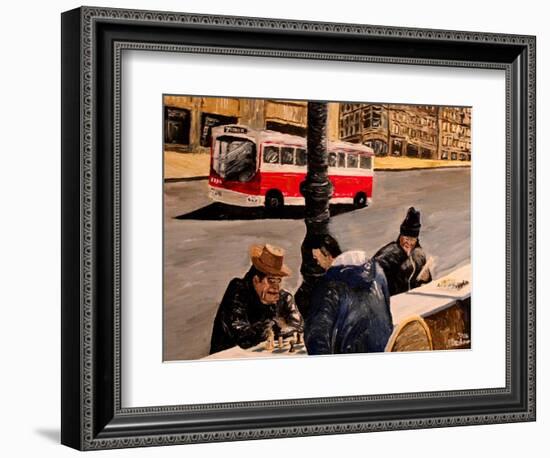 Chess on Market St San Francisco-Markus Bleichner-Framed Art Print