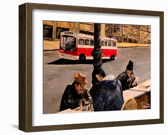 Chess on Market St San Francisco-Markus Bleichner-Framed Art Print