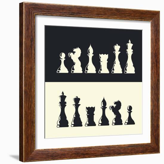 Chess Pieces Collection-pashabo-Framed Art Print