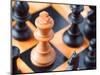 Chess pieces on chessboard-null-Mounted Photographic Print