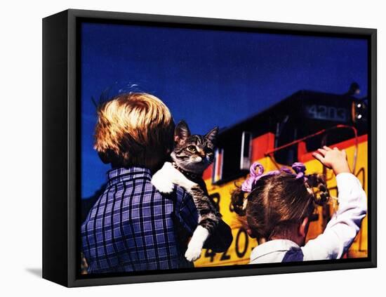 Chessie and the Children-null-Framed Premier Image Canvas