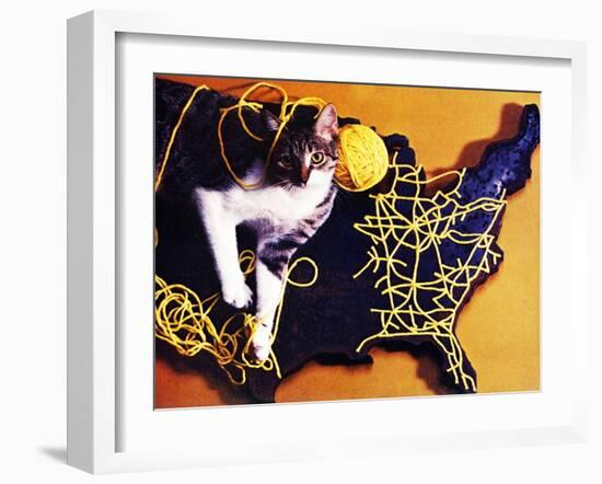 Chessie, Map Out the Tracks!-null-Framed Giclee Print