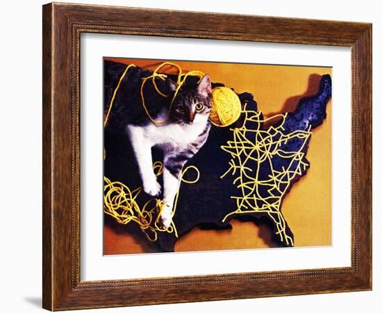 Chessie, Map Out the Tracks!-null-Framed Premium Giclee Print