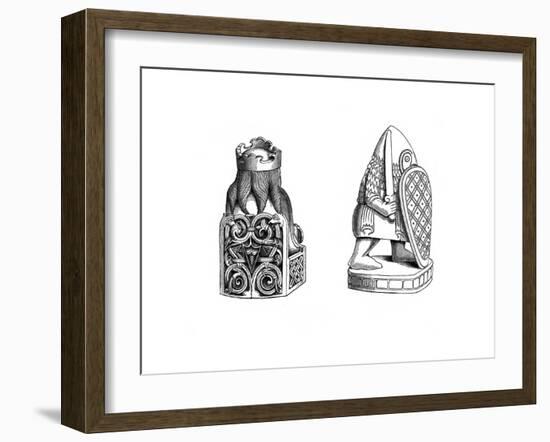 Chessmen, 12th Century-Henry Shaw-Framed Giclee Print