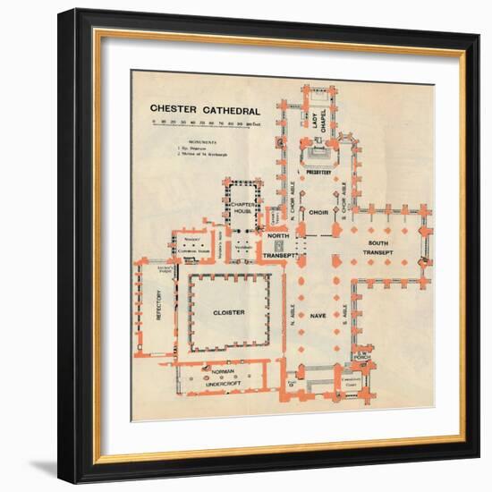 'Chester Cathedral', c20th Century-John Bartholomew-Framed Giclee Print