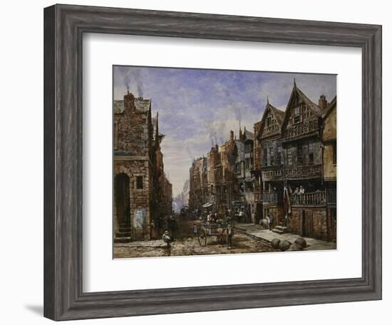 Chester: Watergate Street from the Corner of Crook Street, with Eastgate Beyond-Louise J. Rayner-Framed Giclee Print