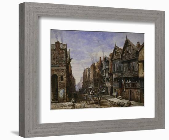 Chester: Watergate Street from the Corner of Crook Street, with Eastgate Beyond-Louise J. Rayner-Framed Giclee Print