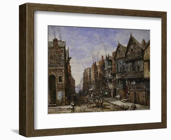 Chester: Watergate Street from the Corner of Crook Street, with Eastgate Beyond-Louise J. Rayner-Framed Giclee Print