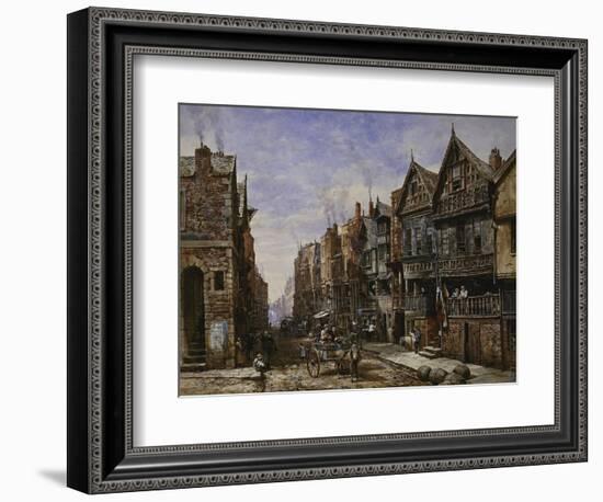 Chester: Watergate Street from the Corner of Crook Street, with Eastgate Beyond-Louise J. Rayner-Framed Giclee Print