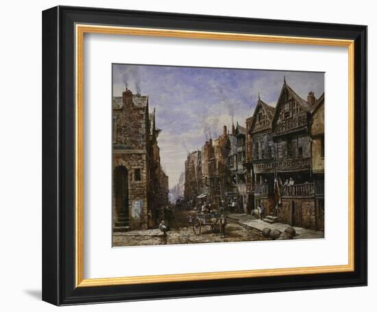 Chester: Watergate Street from the Corner of Crook Street, with Eastgate Beyond-Louise J. Rayner-Framed Giclee Print