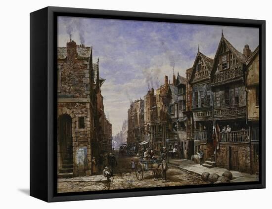 Chester: Watergate Street from the Corner of Crook Street, with Eastgate Beyond-Louise J. Rayner-Framed Premier Image Canvas