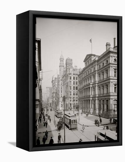 Chestnut St., Philadelphia, Pa.-null-Framed Stretched Canvas