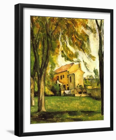 Chestnut Trees and Farm, Jas De Bouffan-Paul Cézanne-Framed Art Print