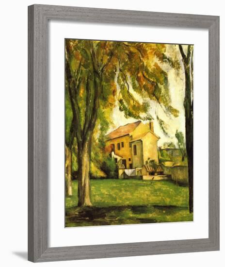 Chestnut Trees and Farm, Jas De Bouffan-Paul Cézanne-Framed Art Print