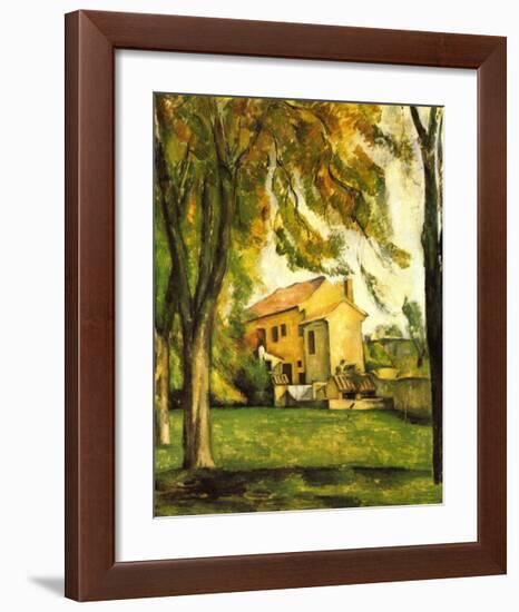 Chestnut Trees and Farm, Jas De Bouffan-Paul Cézanne-Framed Art Print