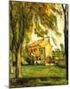 Chestnut Trees and Farm, Jas De Bouffan-Paul Cézanne-Mounted Art Print