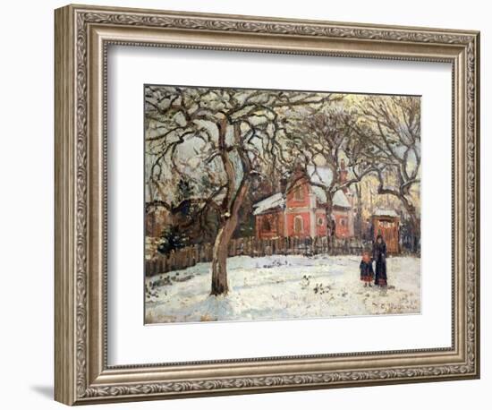 Chestnut Trees at Louveciennes, circa 1871-2-Camille Pissarro-Framed Giclee Print