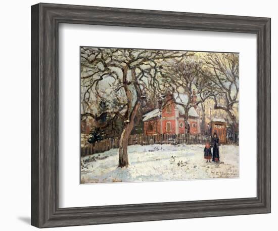 Chestnut Trees at Louveciennes, circa 1871-2-Camille Pissarro-Framed Giclee Print