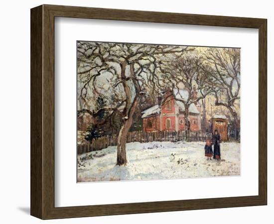 Chestnut Trees at Louveciennes, circa 1871-2-Camille Pissarro-Framed Giclee Print