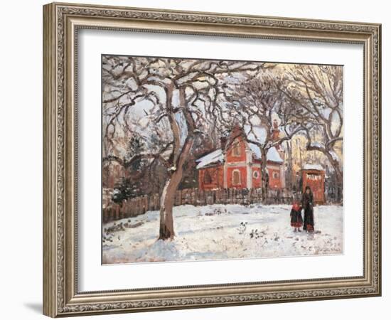 Chestnut Trees at Louveciennes-Camille Pissarro-Framed Art Print