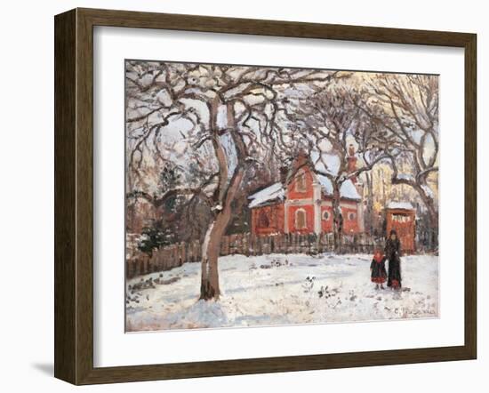 Chestnut Trees at Louveciennes-Camille Pissarro-Framed Art Print